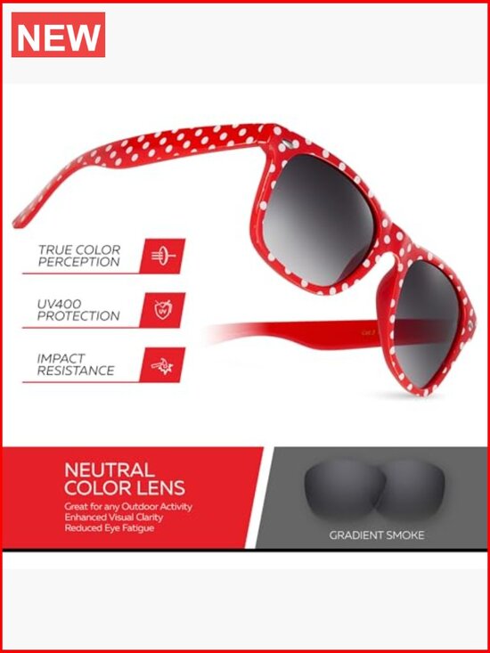 Retro Wayfarer Sunglasses with UV400 Protection Gradient Lens